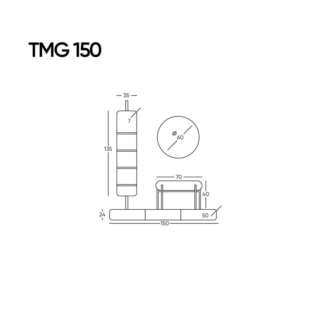 Tmg 150 Beyaz/Siyah Takım (Batarya Delikli)