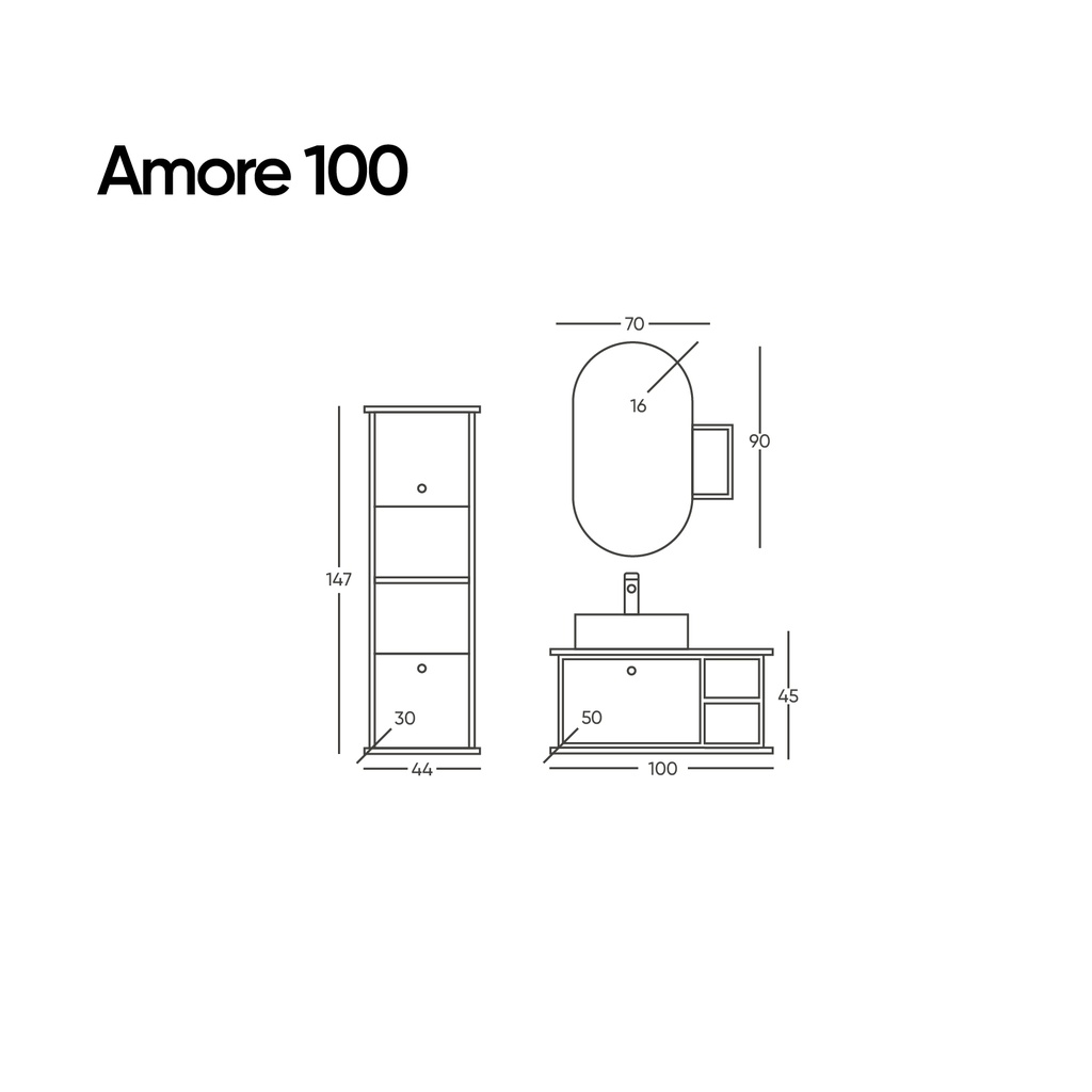 Amore 100 Kiremit/Doğal Ahşap Takım