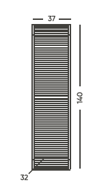 Larine 140 Espresso Boy Dolabı