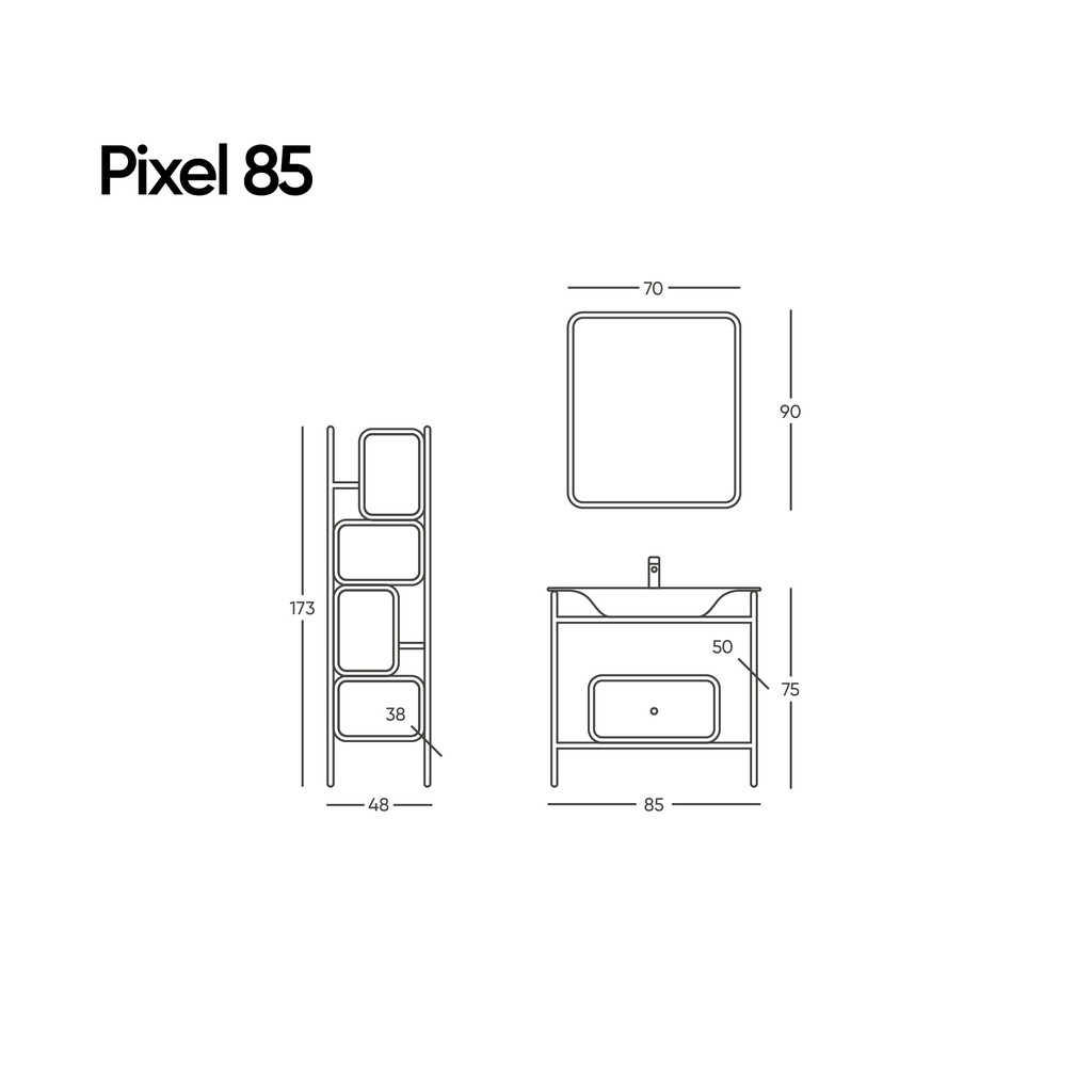 Pixel 85 Mango/Siyah Takım