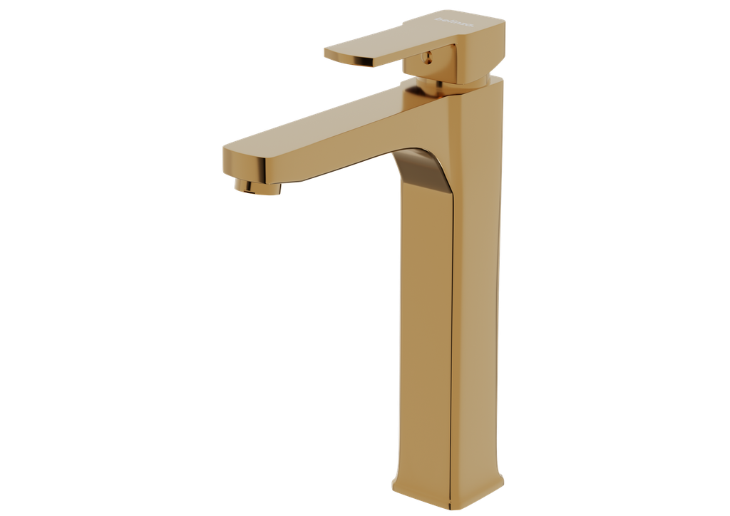 Cubic Yüksek Lavabo Bataryası Altın 10110-A