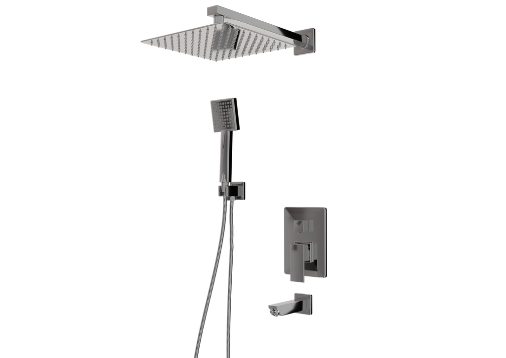 Ankastre Kare Duş Ünitesi 3 Yönlü Krom 20300