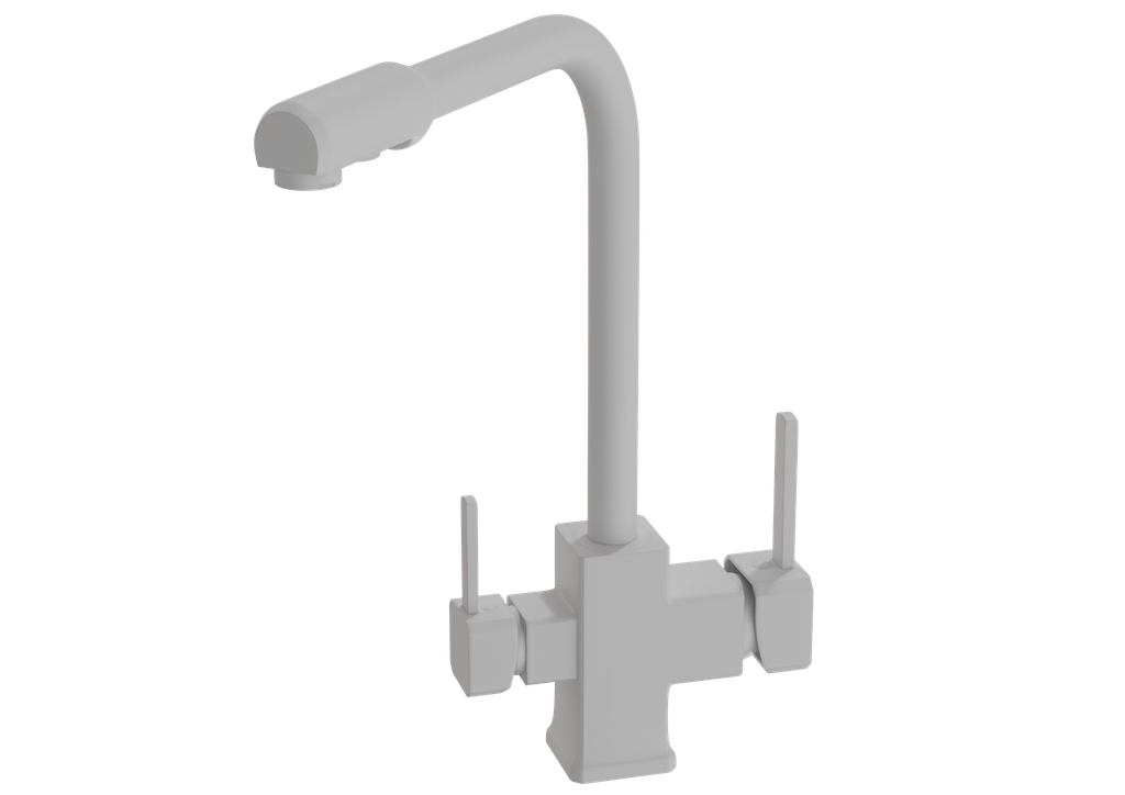 [10TAR.CUB.ART.10190-B] Cubic Arıtmalı Eviye Bataryası Beyaz 10190-B