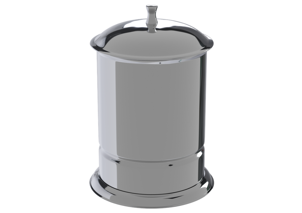 [10TBA.KLX.CKO.56305] Kapaklı Lüx Çöp Kovası Krom 56305