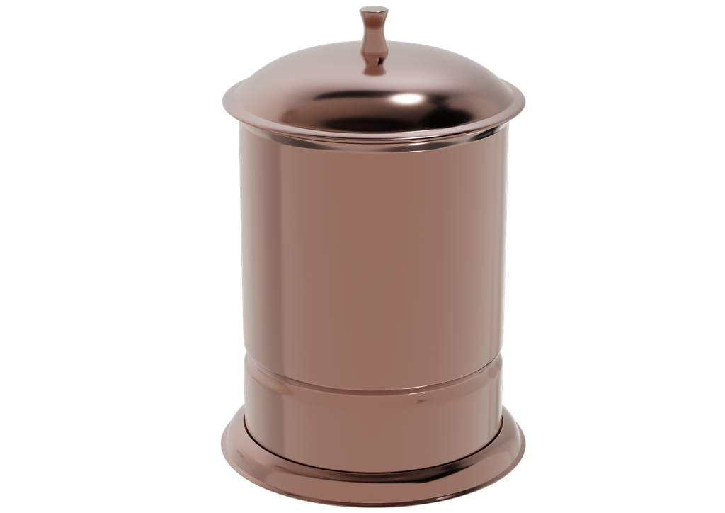 [10TBA.KLX.CKO.56305-R] Kapaklı Lüx Çöp Kovası Rose 56305-R