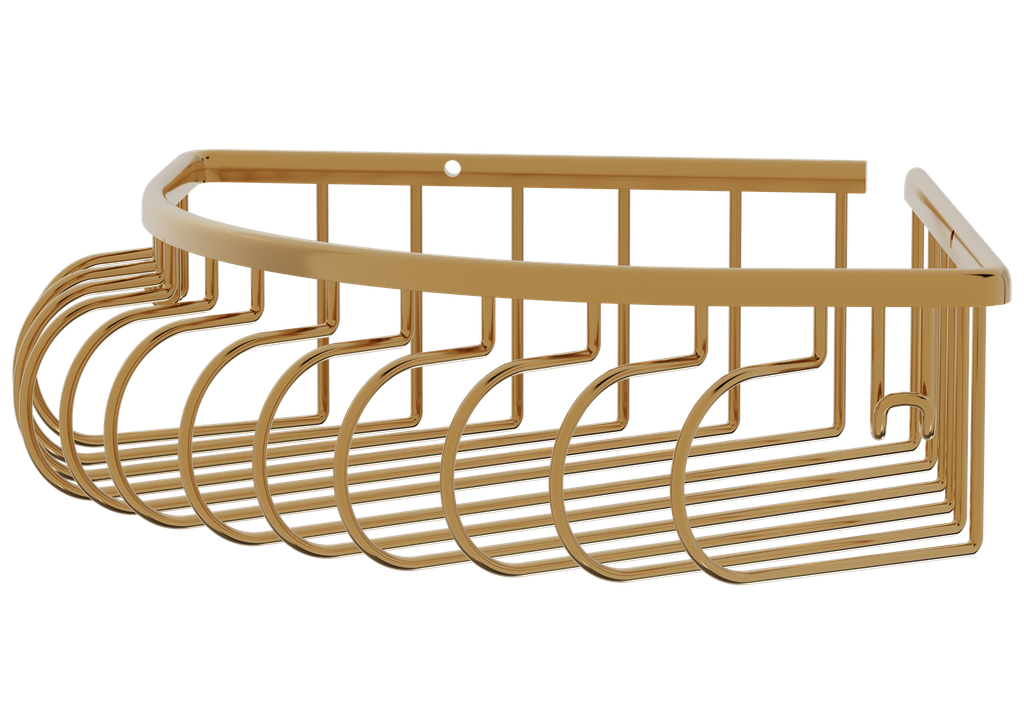 [10TBA.DEK.TKR.55201-A] Dekoratif Tekli Köşe Raf Altın 20X20 55201-A