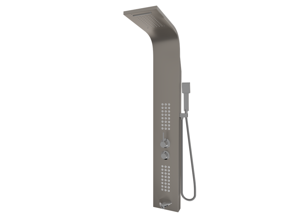 [10TDS.CUB.PND.44100-T] Cubic Panel Duş Titanyum 44100-T