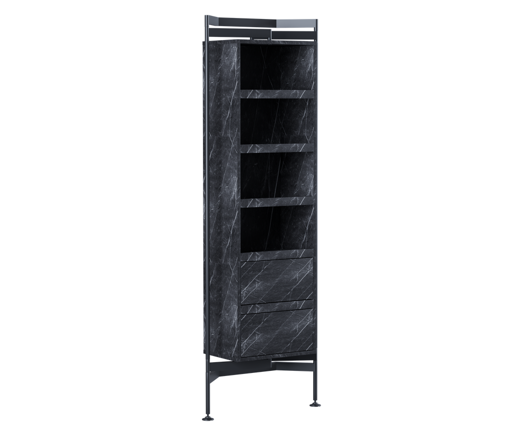 [HLT160V0H0.17B000] Heletra 160 Space Black Boy Dolabı (Döner Mekanizmalı)